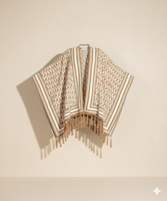 Cape Longue Hiver Motif Dior