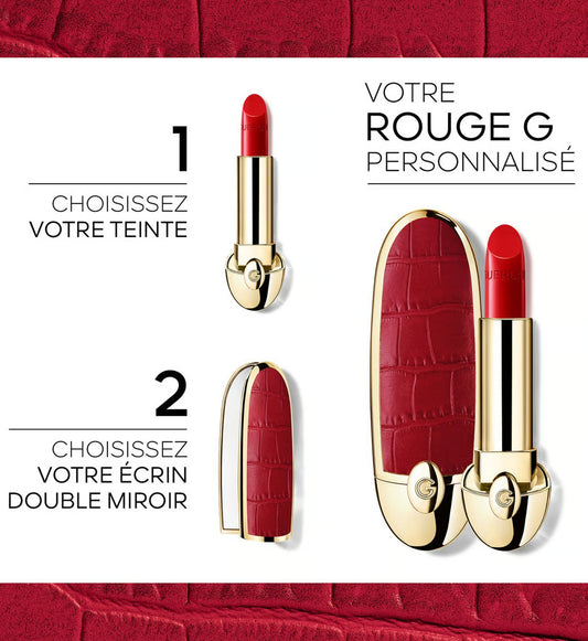 GUERLAIN Rouge G - L'écrin bijou double miroir Le rouge à lèvres soin personnalisable