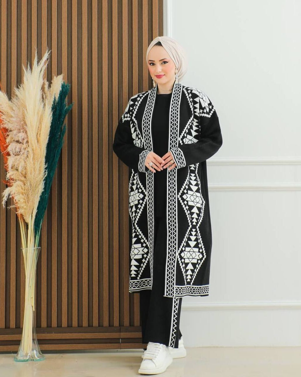 Ensemble 3 Pièces Premium – Style Moderne – Noir Motifs