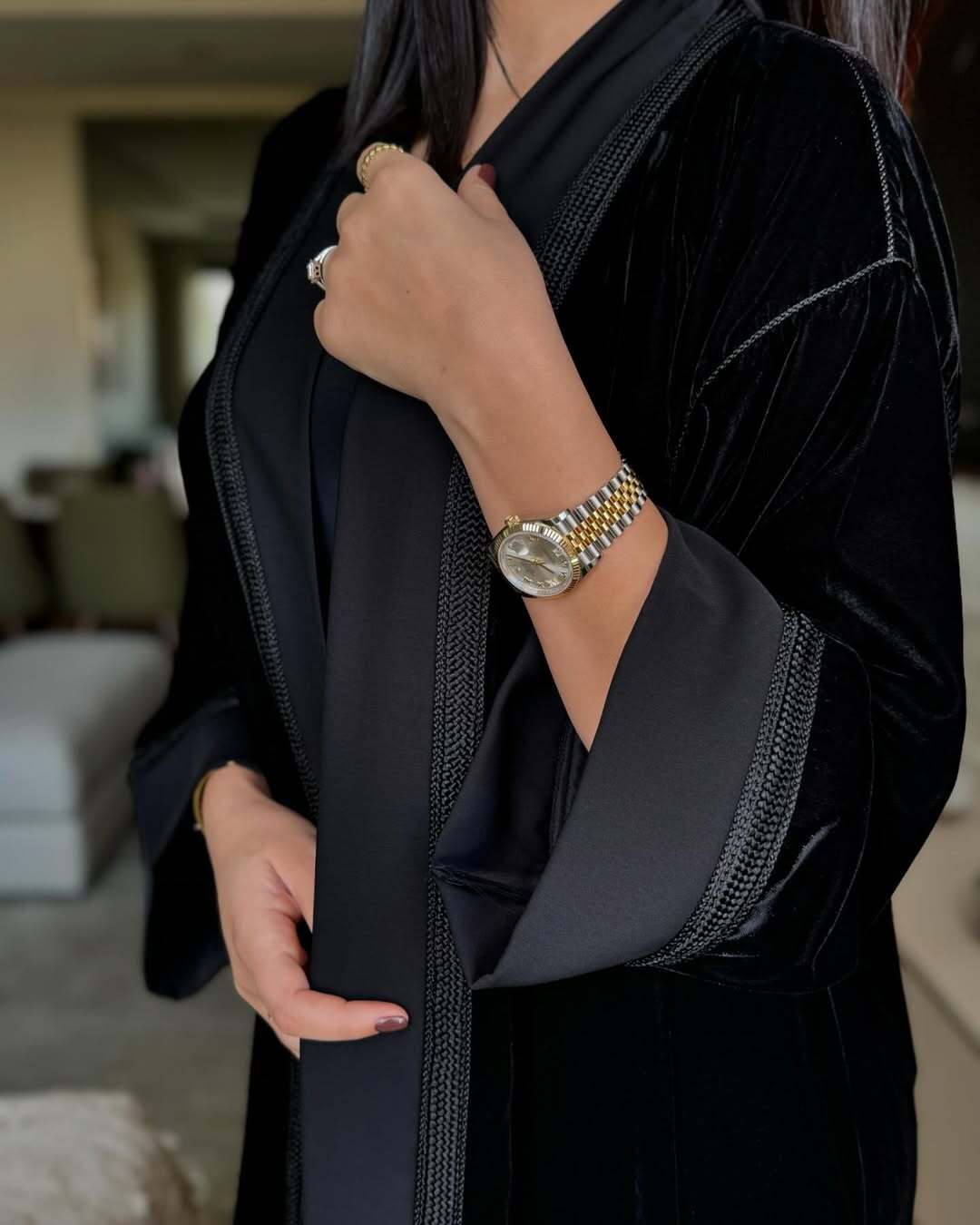 Kimono Femme en Velours Chic - Veste Marocaine avec Sfifa