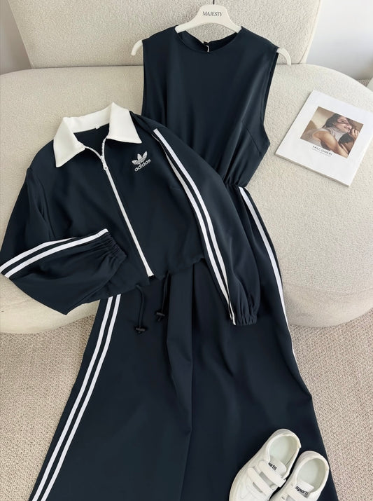 Ensemble Robe + Veste Adidas 3 Bands