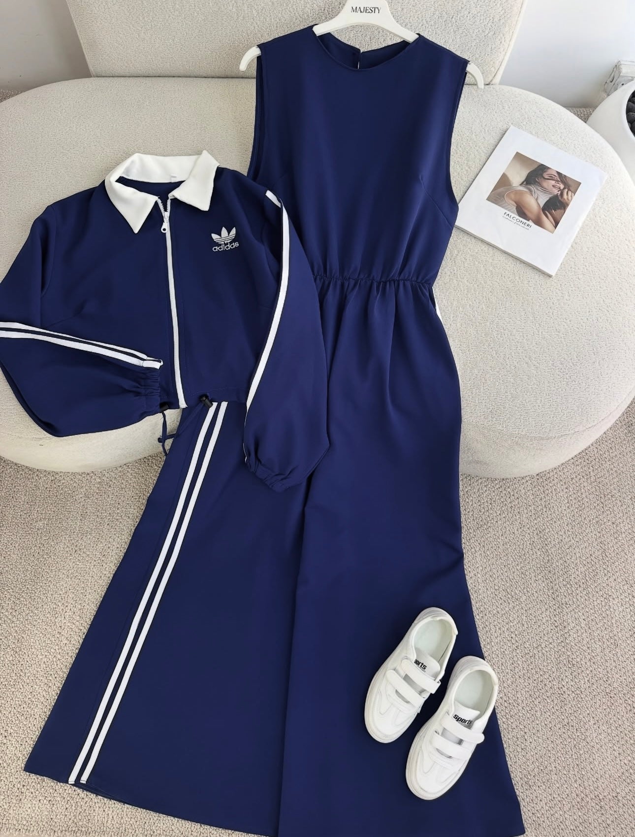 Ensemble Robe + Veste Adidas 3 Bands