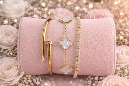 💎 Coffret "Éclat & Trèfle" : Le Trio de Bracelets Irrésistible