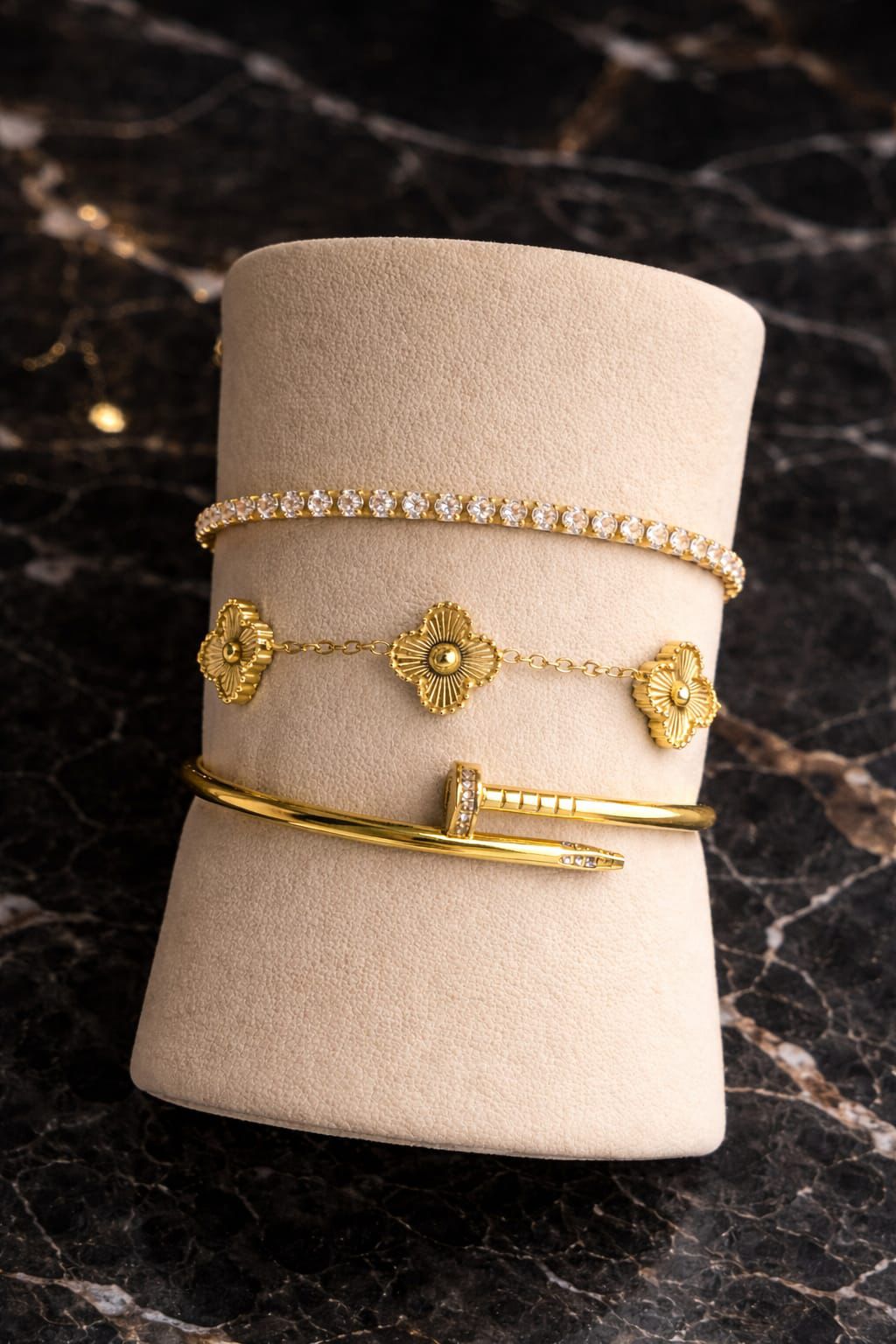 💎 Coffret "Éclat & Trèfle" : Le Trio de Bracelets Irrésistible