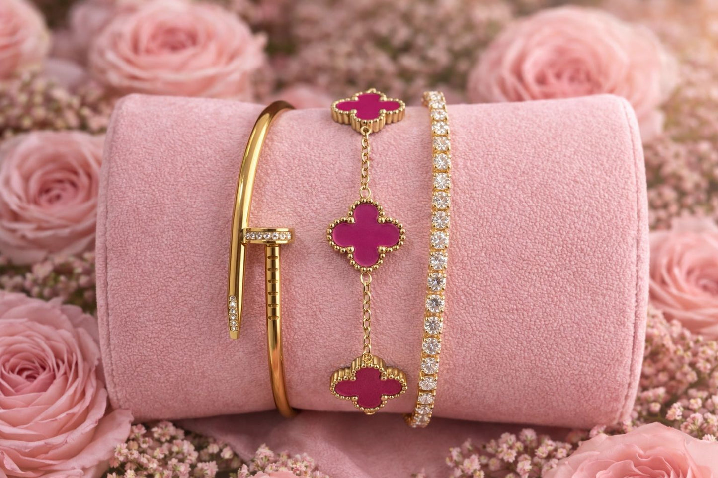 💎 Coffret "Éclat & Trèfle" : Le Trio de Bracelets Irrésistible