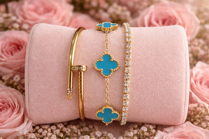 💎 Coffret "Éclat & Trèfle" : Le Trio de Bracelets Irrésistible