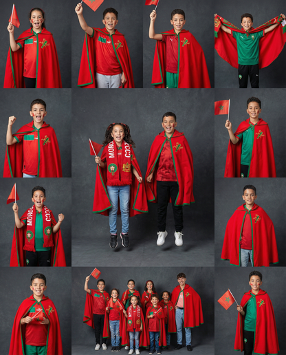 🇲🇦 Capes Enfants : Royale Premium – Édition Maroc Traditionnel Brodée 3 à 14 Ans 🇲🇦