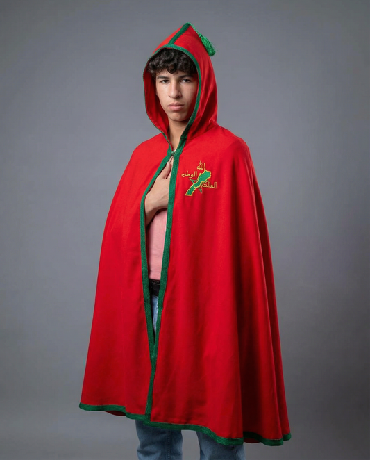 🇲🇦 Capes Enfants : Royale Premium – Édition Maroc Traditionnel Brodée 3 à 14 Ans 🇲🇦