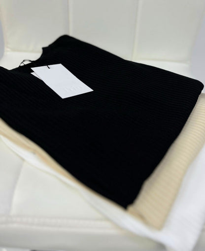 Le Pack Trio Premium : Noir, Blanc & Beige | Pack 3 Pulls Nervurés Femme