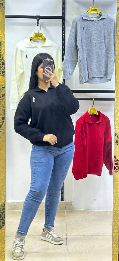 Pull Polo Brodé Premium