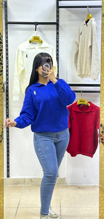 Pull Polo Brodé Premium