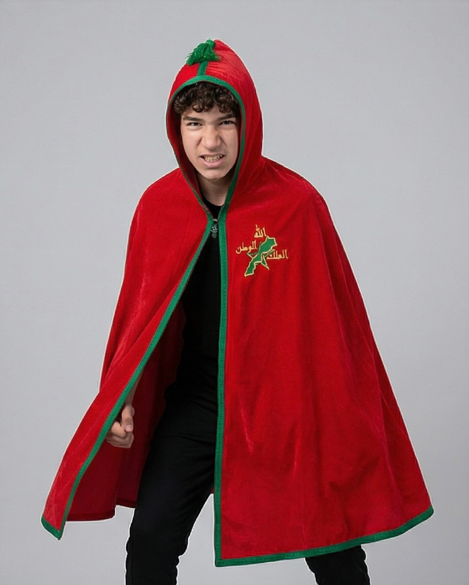 🇲🇦 Capes Enfants : Royale Premium – Édition Maroc Traditionnel Brodée 3 à 14 Ans 🇲🇦