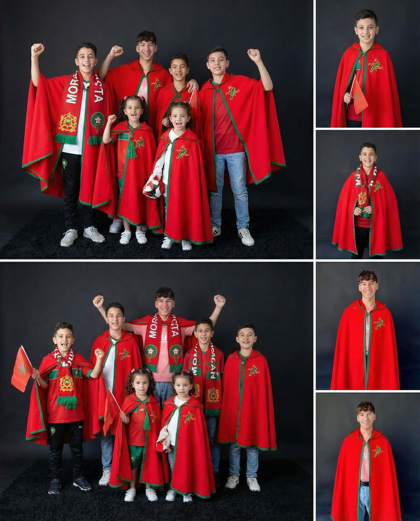 🇲🇦 Capes Enfants : Royale Premium – Édition Maroc Traditionnel Brodée 3 à 14 Ans 🇲🇦