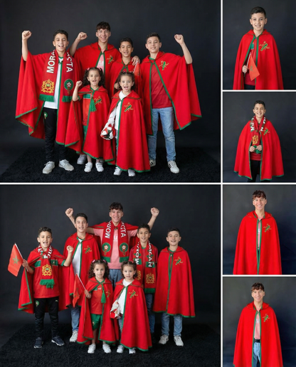 🇲🇦 Capes Enfants : Royale Premium – Édition Maroc Traditionnel Brodée 3 à 14 Ans 🇲🇦