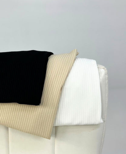 Le Pack Trio Premium : Noir, Blanc & Beige | Pack 3 Pulls Nervurés Femme