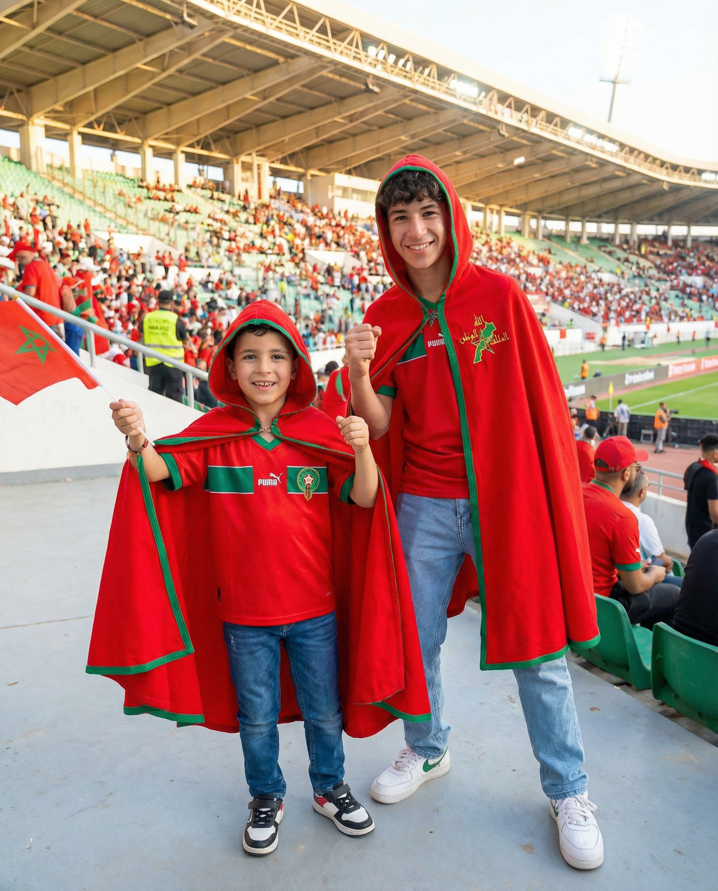 🇲🇦 Capes Enfants : Royale Premium – Édition Maroc Traditionnel Brodée 3 à 14 Ans 🇲🇦