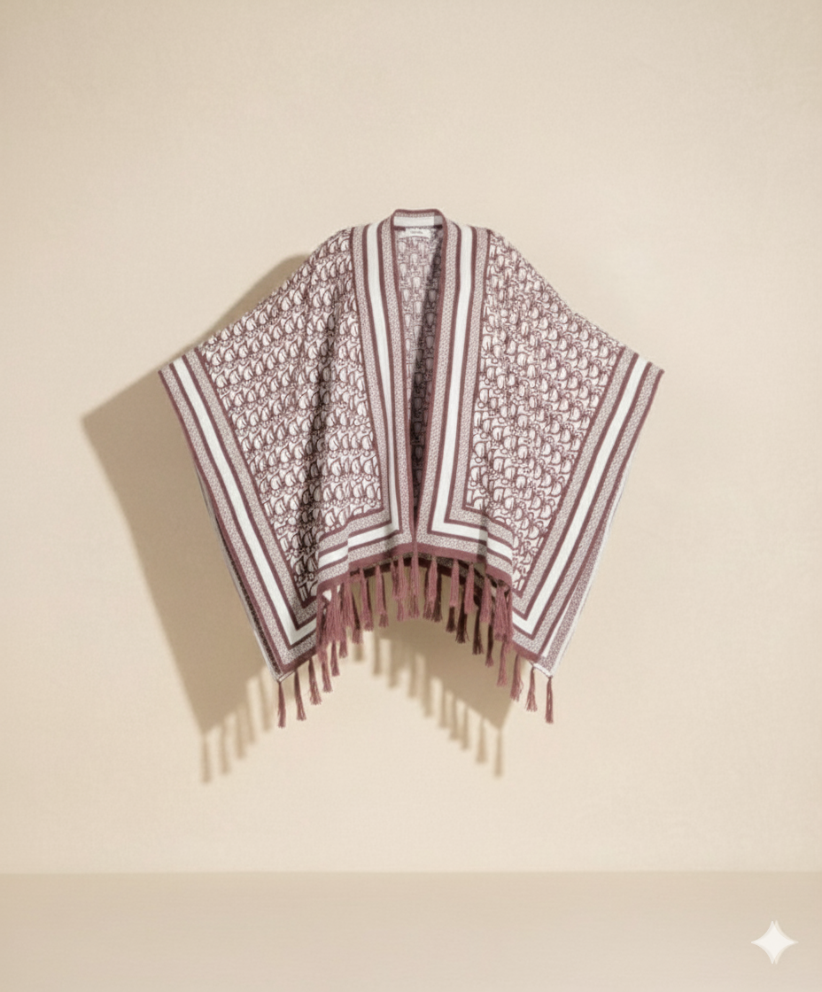 Cape Longue Hiver Motif Dior