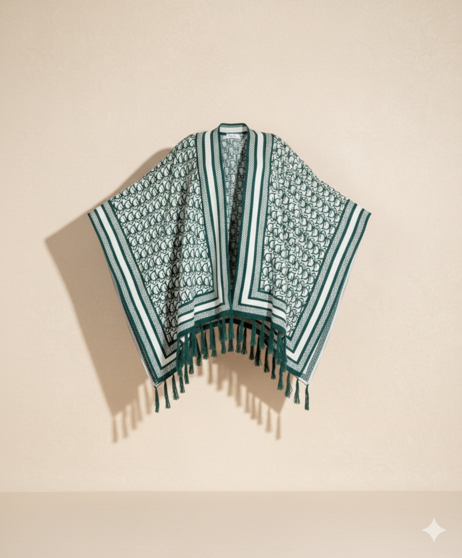 Cape Longue Hiver Motif Dior