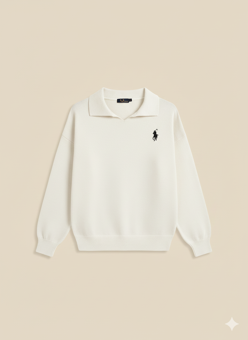 Pull Polo Brodé Premium