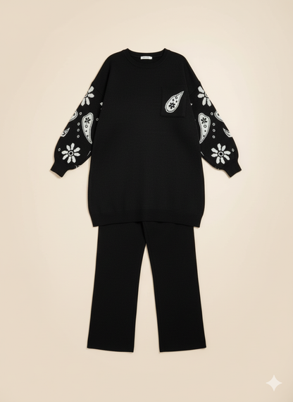 Ensemble Tricot Noir – Confort & Style