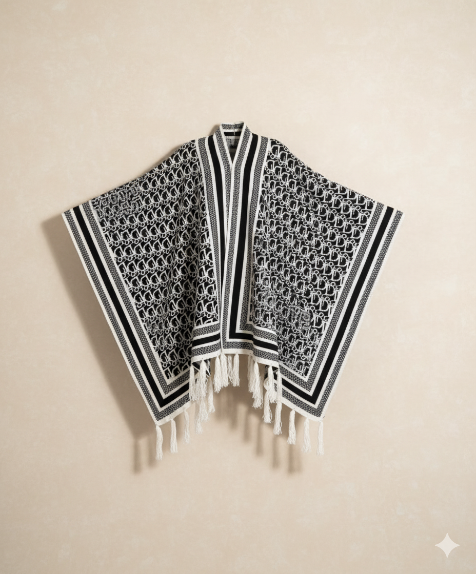 Cape Longue Hiver Motif Dior