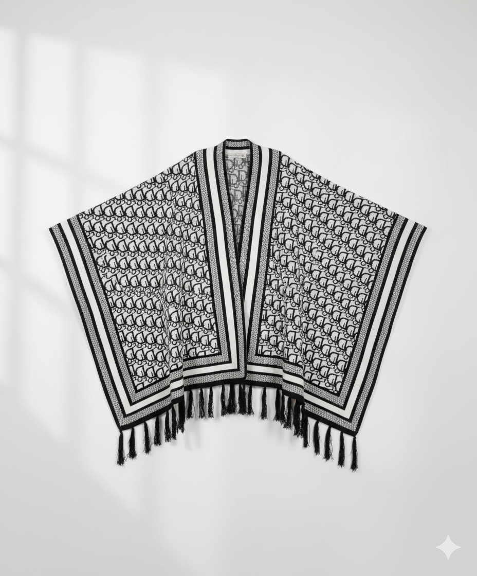 Cape Longue Hiver Motif Dior