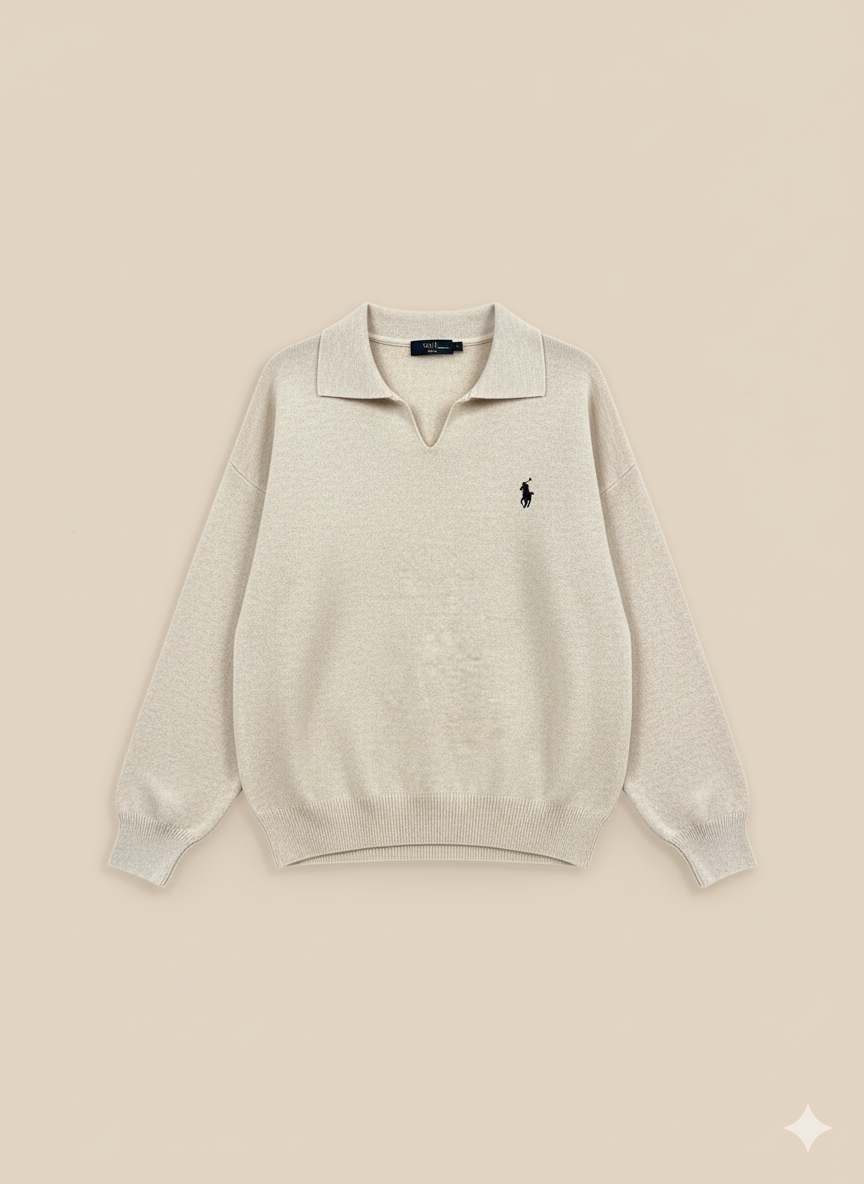Pull Polo Brodé Premium