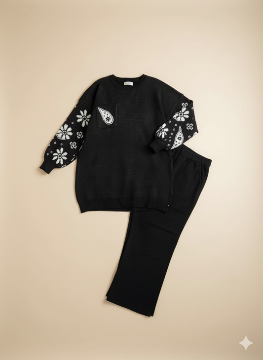 Ensemble Tricot Noir – Confort & Style