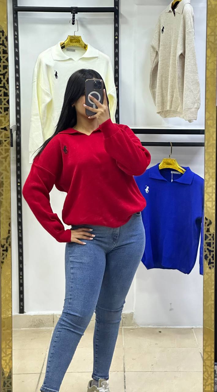 Pull Polo Brodé Premium