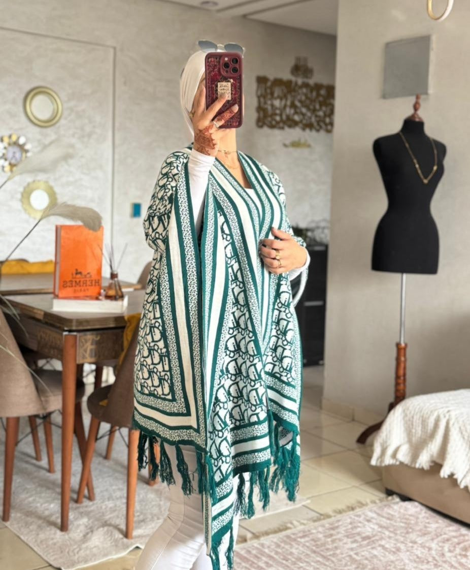 Cape Longue Hiver Motif Dior