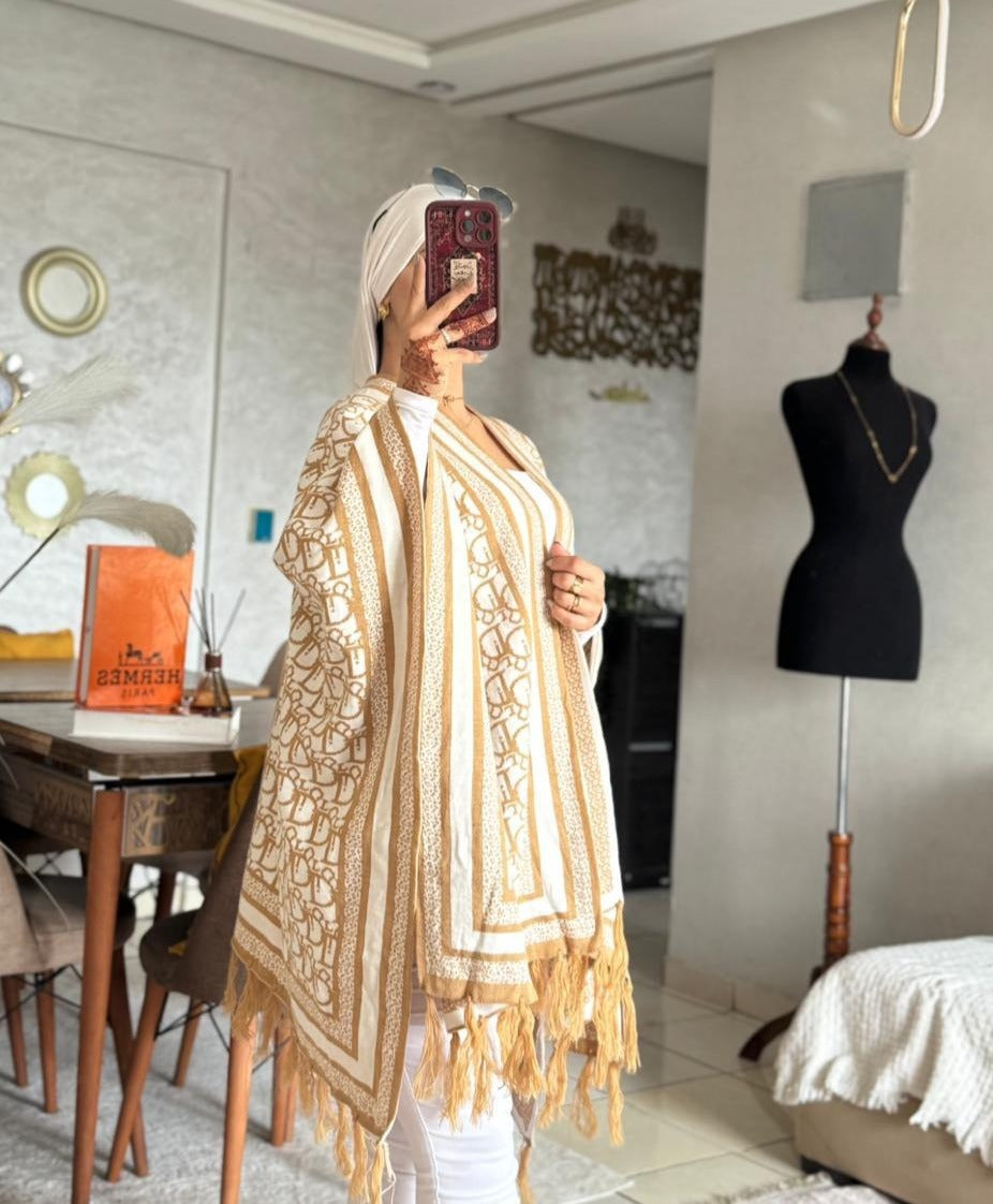 Cape Longue Hiver Motif Dior