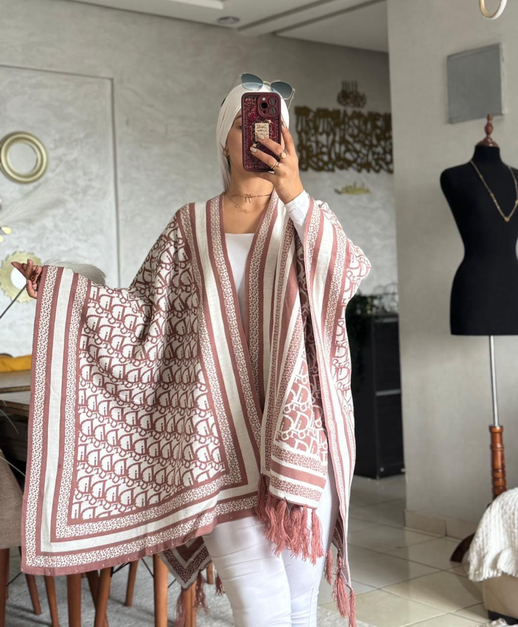 Cape Longue Hiver Motif Dior