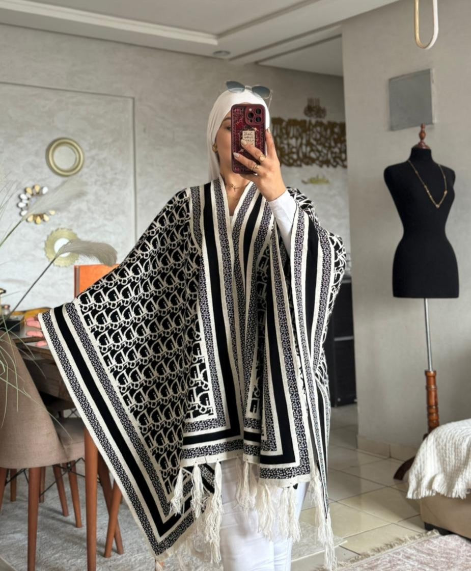 Cape Longue Hiver Motif Dior