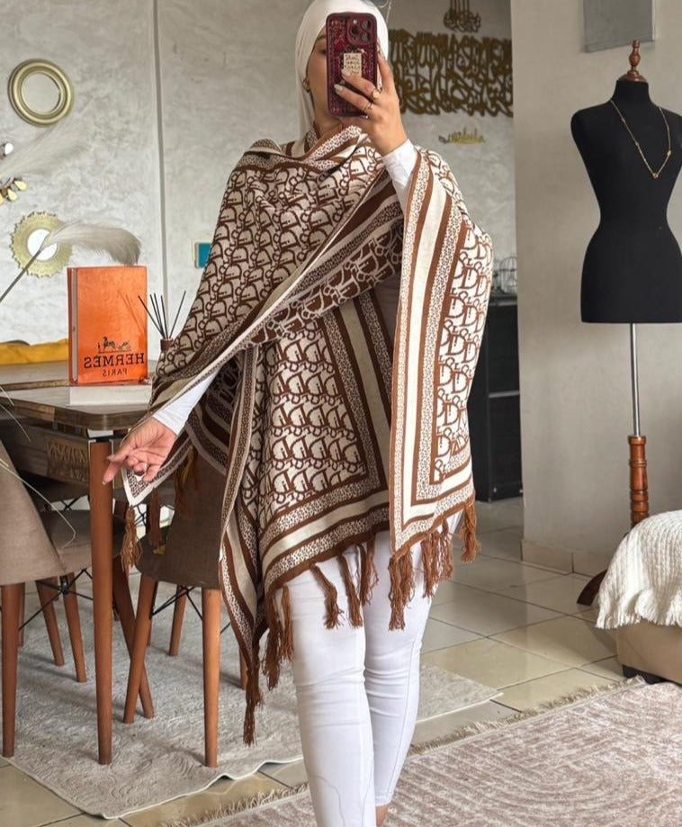 Cape Longue Hiver Motif Dior