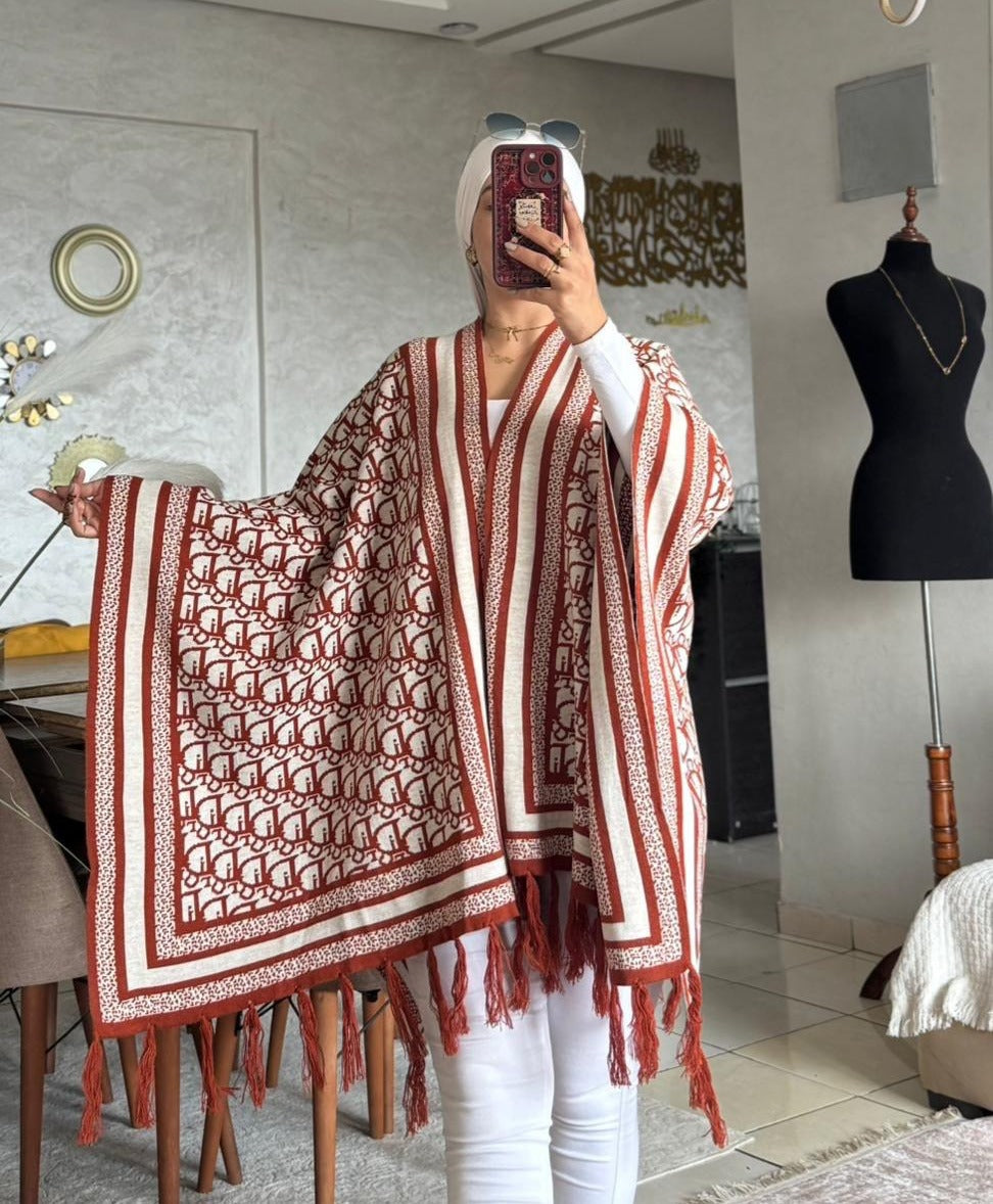 Cape Longue Hiver Motif Dior