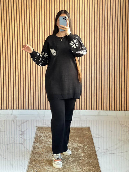 Ensemble Tricot Noir – Confort & Style