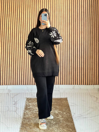 Ensemble Tricot Noir – Confort & Style