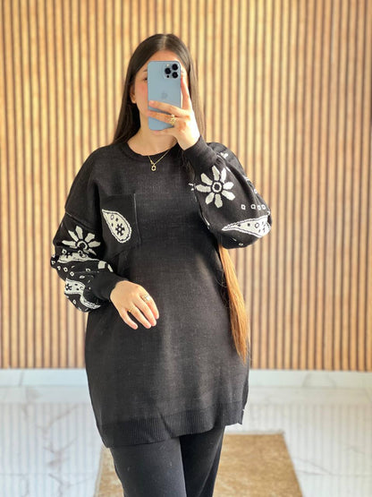 Ensemble Tricot Noir – Confort & Style